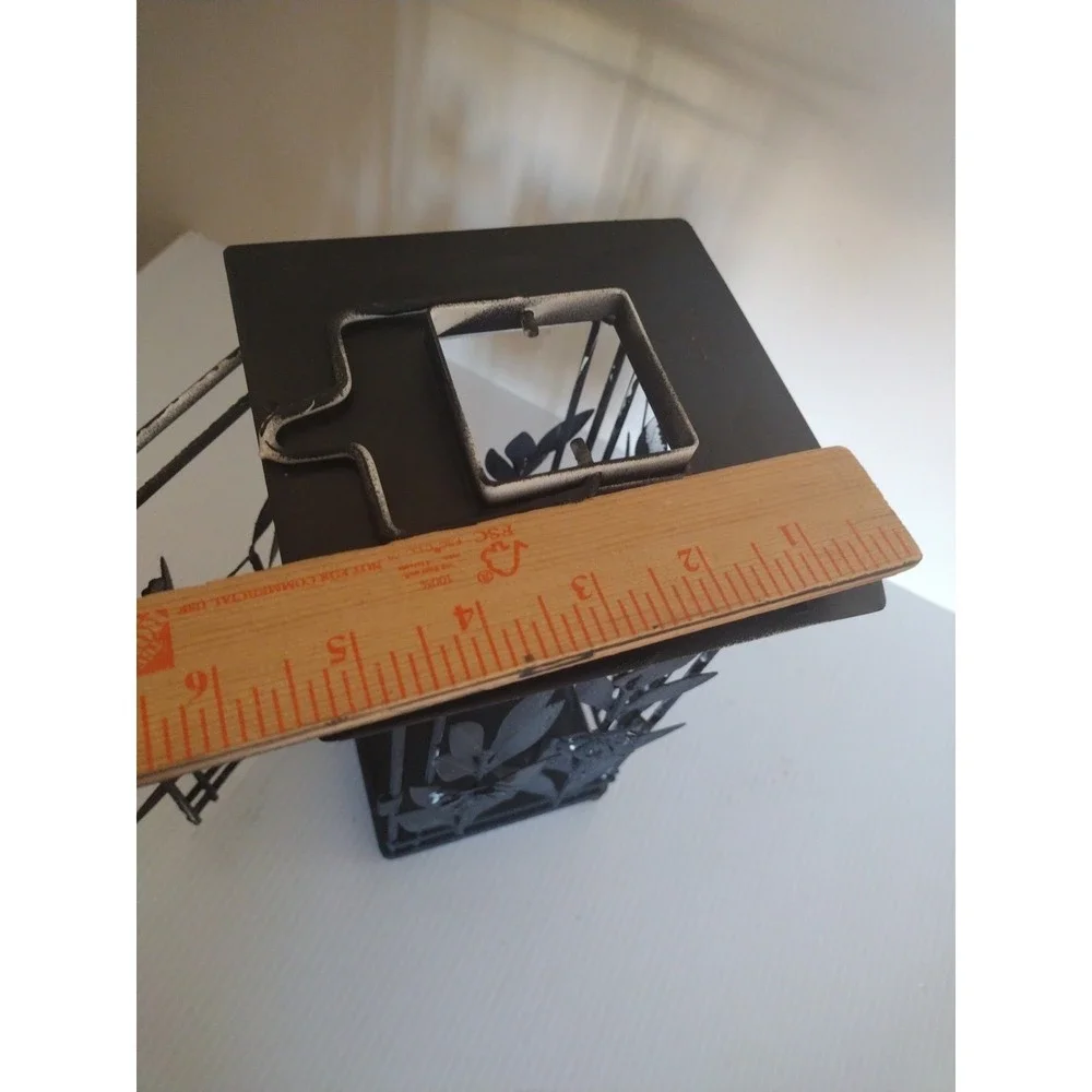 Unbranded‎ Black Square Lantern Floral Cage Style Outdoors Indoors Decor